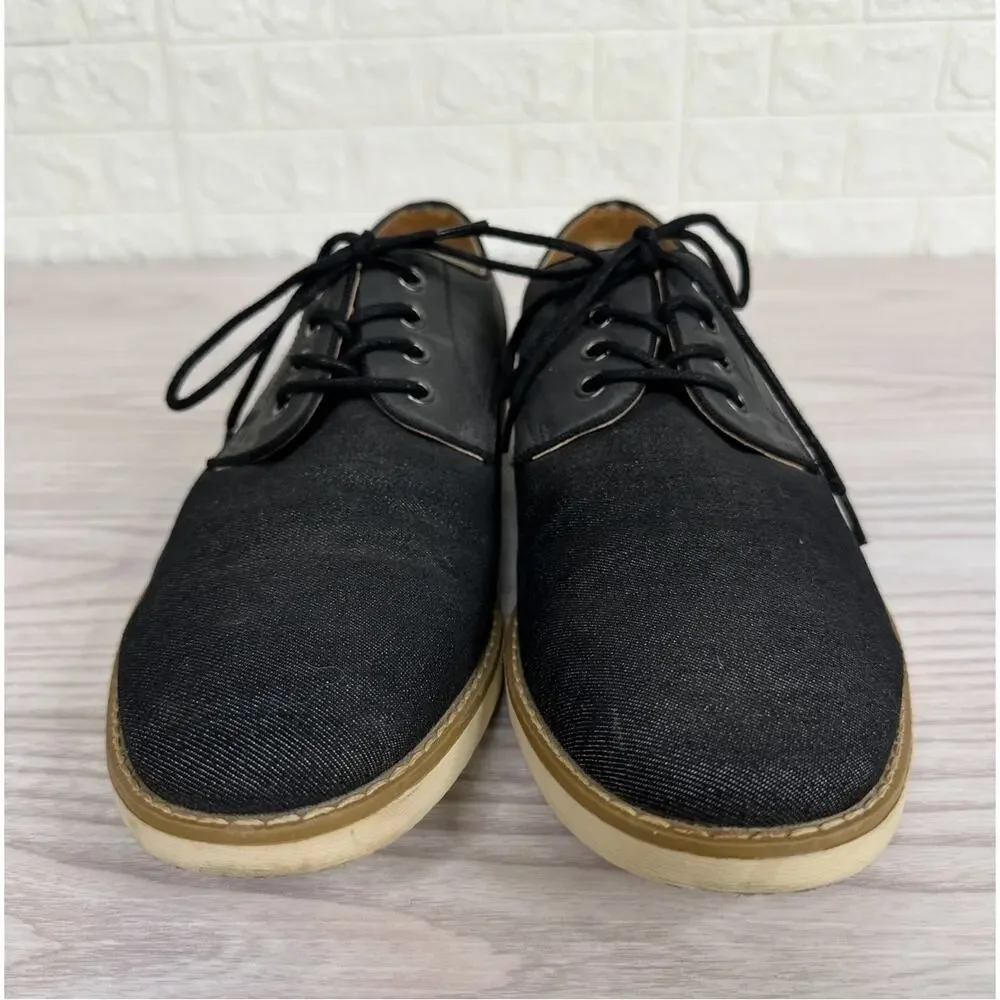 Parker & Sky Dress Shoes Lace Up Oxfords Mens US 10.5 Blue/Gray Denim Round Toe